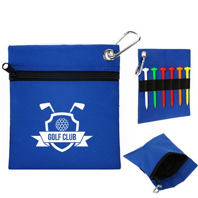 Nylon Golf Tee Bag with Carabiner