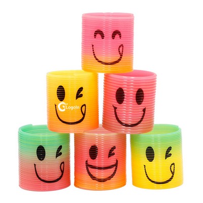 1.4" Smile Rainbow Coil Spring Toy Assortment Party Favor
