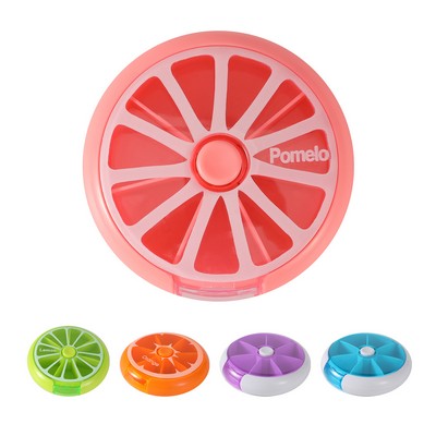 Rotating Small Weekly Pill Organizer 7 Days Case