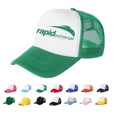 5 Panel Trucker Hat Mesh Back Baseball Cap
