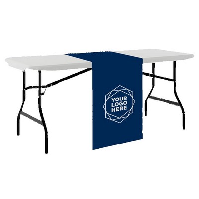 30" x 70" FR Polyester Twill Table Runner - Embroidered