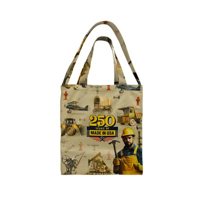 USA Union Made Full Bleed Printed Strap Pocket Tote