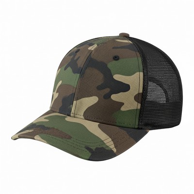 Olive Camouflage Mesh Velcro® Cap