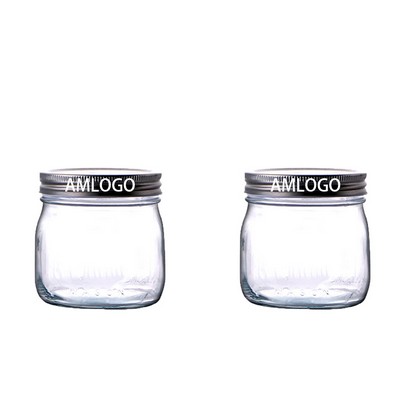 8Oz Clear Glass Jars with Secure Lids