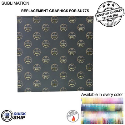 48Hr Quick Ship- Replacement Graphics for 7.5' Straight Wall Tension Fabric w/Velcro® On The Back.