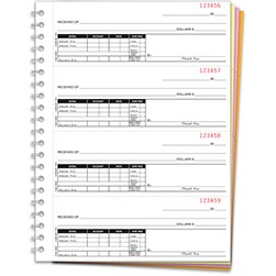 4-Part Plain Cash Receipts Book