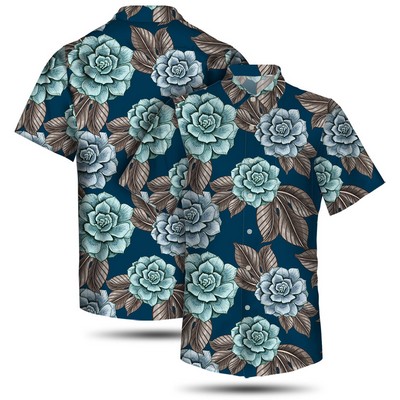 135GSM Custom Sublimated Hawaiian Shirt With Pocket