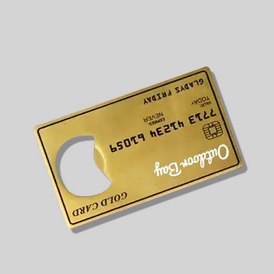 Custom Gold Card Bottle Openers