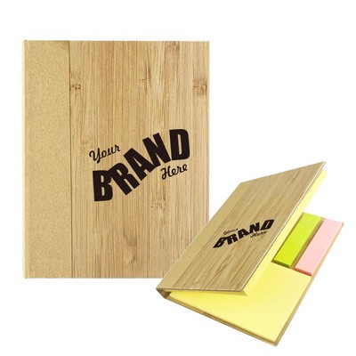 Bamboo Cover Sticky Notes Book