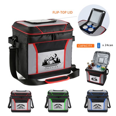 24-Can Insulated Cooler Bag W/Top Access Lid