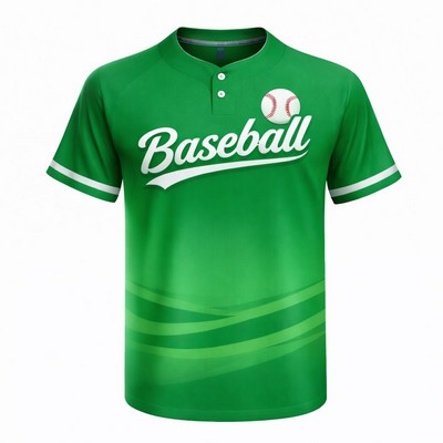 Sublimated UPF Baseball Henley for Men & Women 5.5 oz