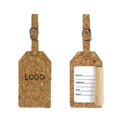 MOQ 50 Eco-Friendly Cork Luggage Tags