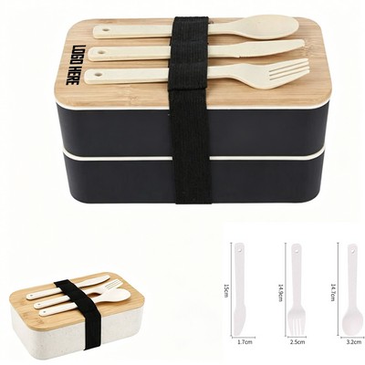Stackable BPA-Free Food-Grade Bento Box with Divider Compartments