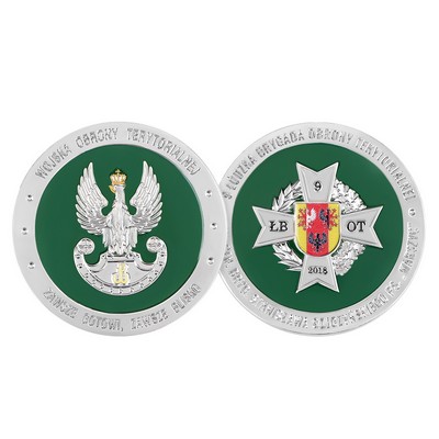 Double Sided Custom Zinc Alloy Challenge Coin W/ Baked Paint