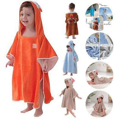 Children's Animal Hooded Towel Robe