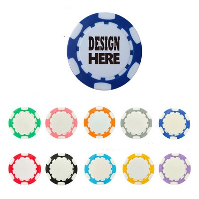 Premium Poker Chip Shaped Golf Ball Marker