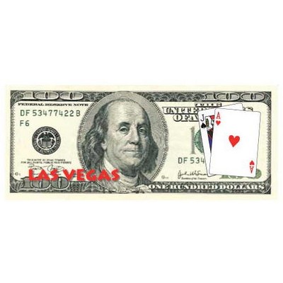 Las Vegas Blackjack $100 Bill Maxi Magnet (12 Square Inch)