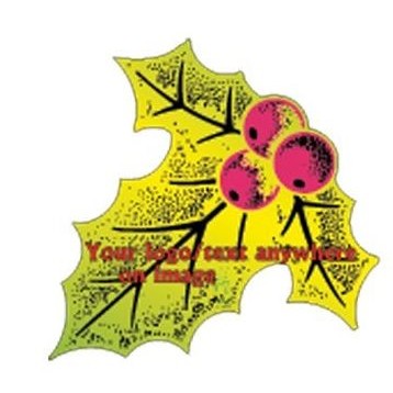 Holly Ornament w/ Mirrored Back