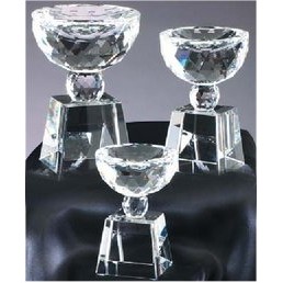 Faceted Crystal Bowl Award - Medium