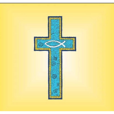 Blue Cross Metal Photo Magnet (2 1/2"x2 1/2")