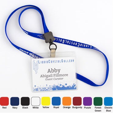 1/2" Nylon Name Tag Lanyard w/ O-Ring (1 Color)