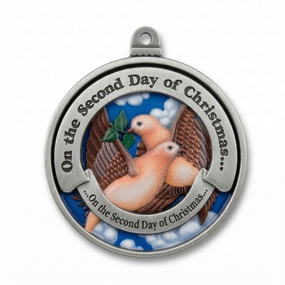 Twelve Days of Christmas 3D Gallery Print Full Size Ornament (Day 2 - Two Turtle Doves)