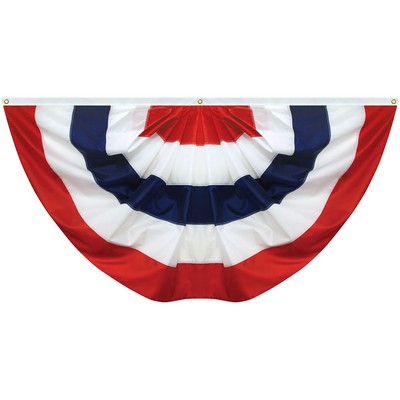 27"x 54" Sewn 5-Stripe Nylon Pleated Fan