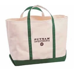 USA Made 23"x13"x8" 15 Oz. Natural Canvas Boat Tote Bag