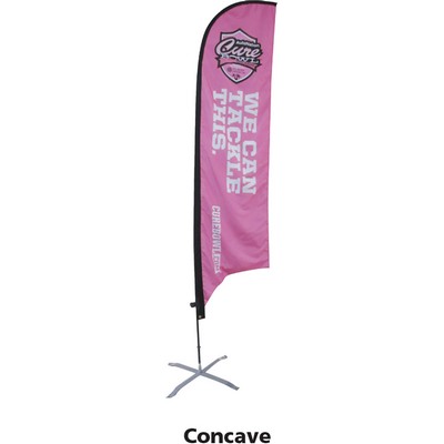 12' Concave Shape Feather Flag - 1 Side Imprint