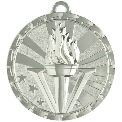 Medal, "Victory" Bright Silver - 2" Dia.