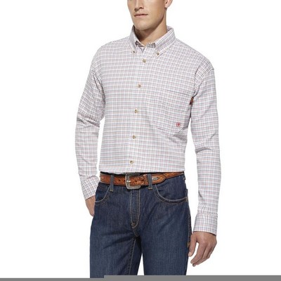 Ariat® Men's White Multi FR Gauge Work Long Sleeve Shirt