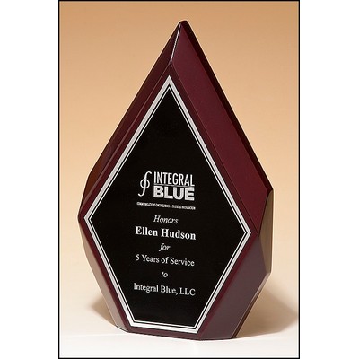 High Gloss Rosewood Diamond Award w/Engraving Plate (5.25"x 8.875")
