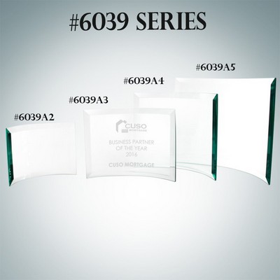 4" X 6" Jade Glass-Beveled Bent Glass