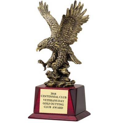 17" Antique Brass American Eagle Trophy