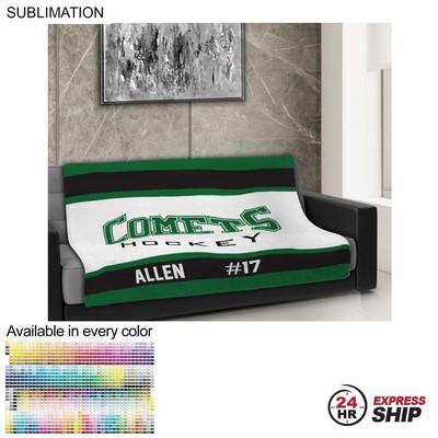 48 Hr Quick Ship - Team Blanket in Plush and cozy Mink Flannel Fleece, Couch Size