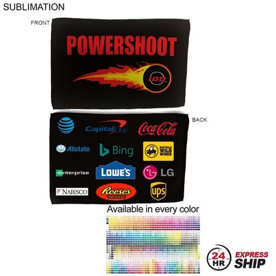 24 Hr Express Ship - Microfiber Moisture Wicking, Cooling, Sports Suede 2- Sided Towel, (12"x18")