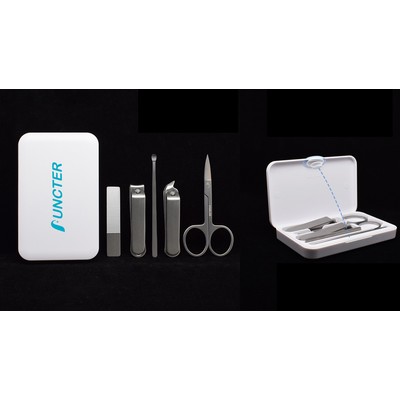5" 1 Stainless Steel Professional Pedicure Kit Nail Scissors Grooming Kit With White Box