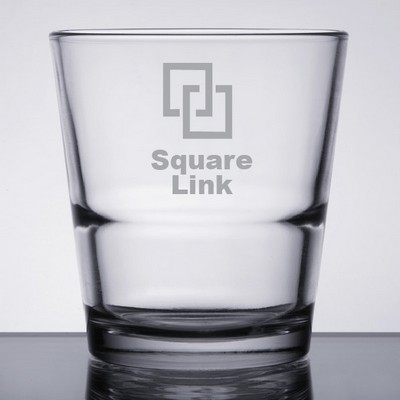 Laser Engraved Libbey® 15766 Restaurant Basics 9 oz. Stackable Rocks Glass