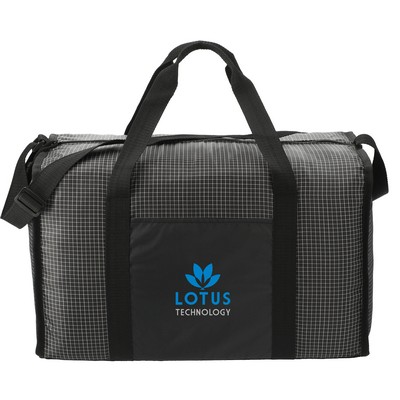 Grid Boxy Duffle Bag