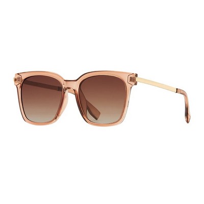 Everly Eco-Process Polarized Sunglasses w/Brown/Gold Frame