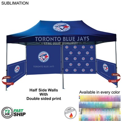 72 Hr Fast Ship - Half Side Wall for 10'x20' Tent Kit, Sublimated, Double Sided Print