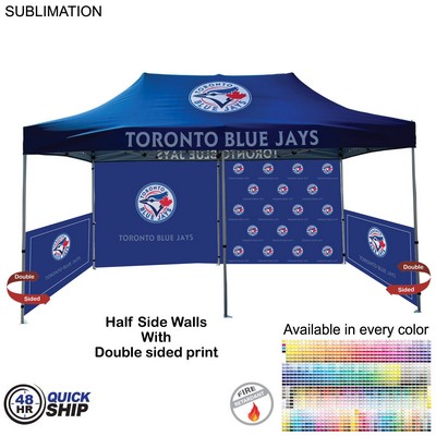 48 Hr Quick Ship - Half Side Wall for 10'x20' Tent Kit, Sublimated, Double Sided Print