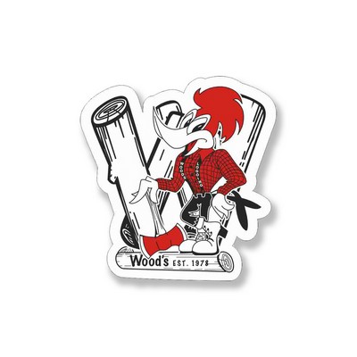 Decal On White Vinyl Material - Laminated For Extended Outdoor Use (2"X4.5")