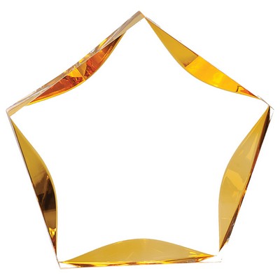 5" Clear/Gold Luminary Star Acrylic