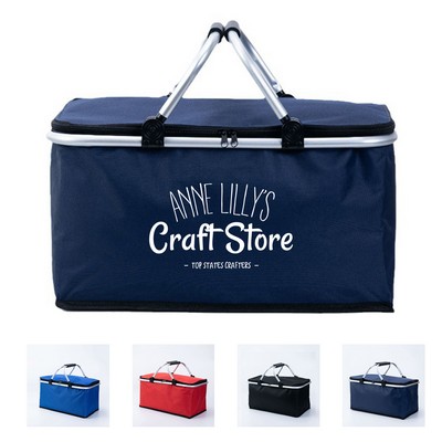 Spill-proof Collapsible Insulated Picnic Basket