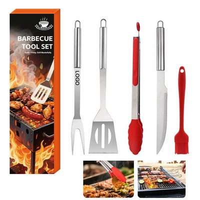 5Pcs Stainless Steel Grilling Accessories Grill Kit Suitable for Outdoor BBQ Cooking Tool Set