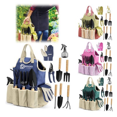 9-in-1 Gardening Tool Kit with Tote Bag