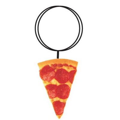 Pizza Slice Executive Key Chain w/Mirrored Back (12 Square Inch)