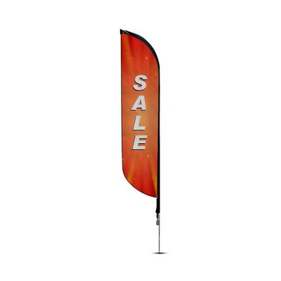 2.5' x 15.5' Feather Flag Mesh with Cross Base