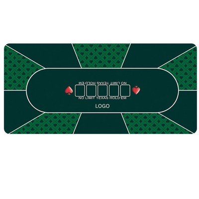 8' Professional Texas Hold'em Rubber Poker Mat with Carrying Bag